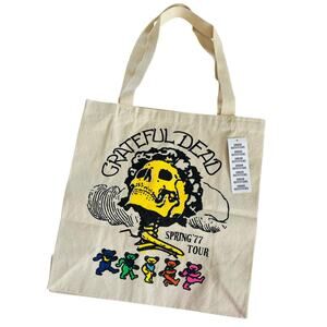 Urban Outfitters Grateful Dead Spring '77 Beige Canvas Tote Bag NWT